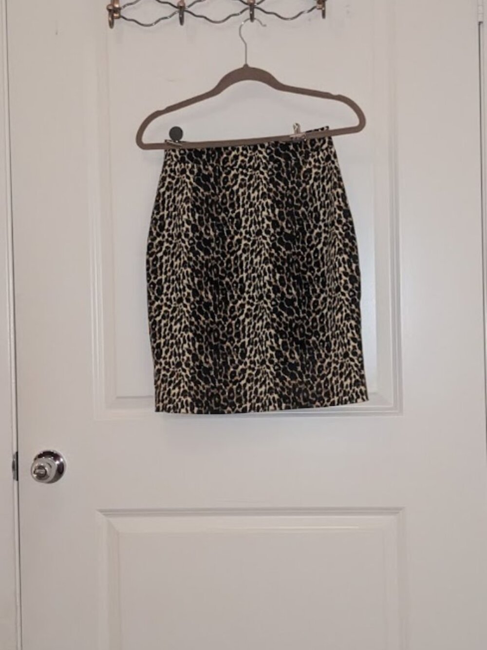 NWOT Vixen By Micheline Pitt Wild Leopard Skirt Discontinued